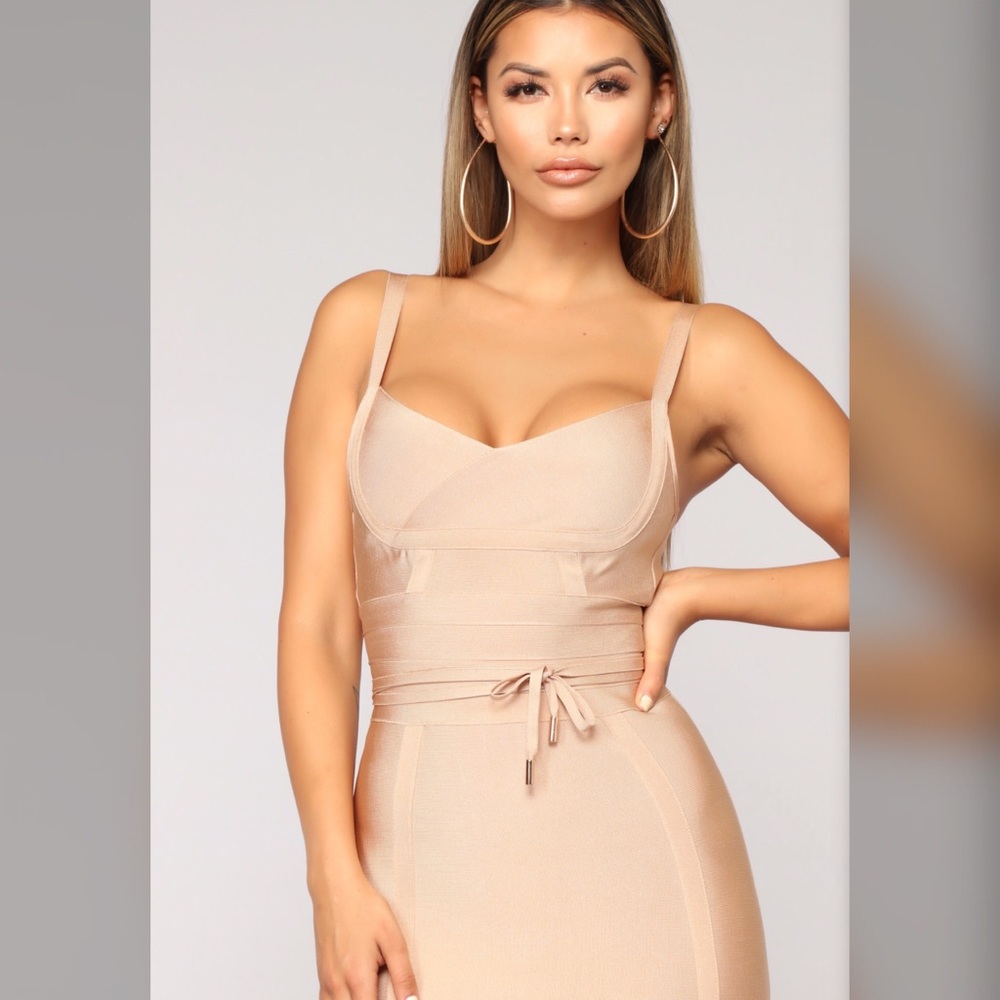 Nude bandage dress
